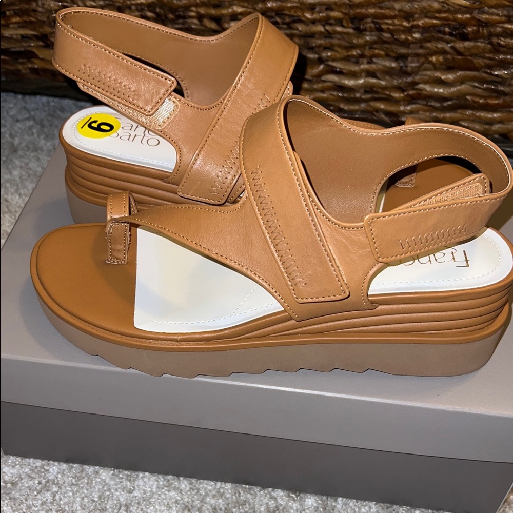 Franco Sarto Tan Platform Sandals